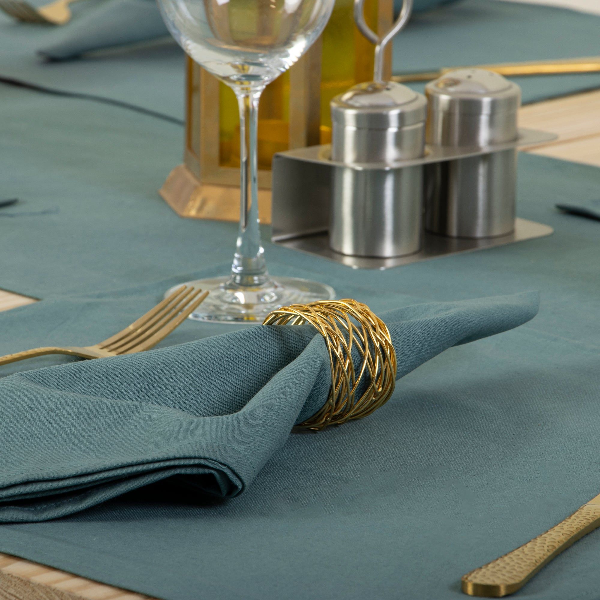 Solid Pure Cotton Table Mats And Runners